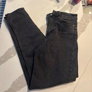 Black high waist skinny mom jean